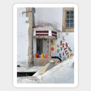 Gift Shop Entrance - Obidos - Portugal Sticker